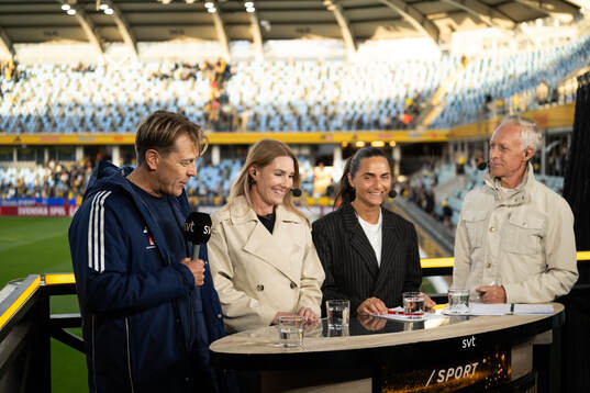 Head coach Tony Gustavsson of Sweden in TV studio of SVT