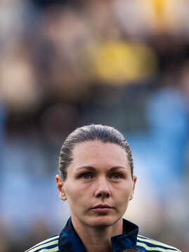 Goalkeeper Jennifer Falk of Sweden