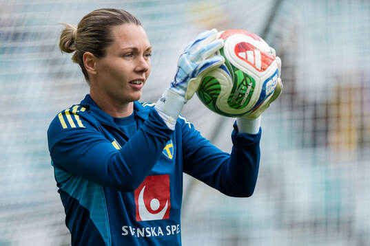 Goalkeeper Jennifer Falk of Sweden