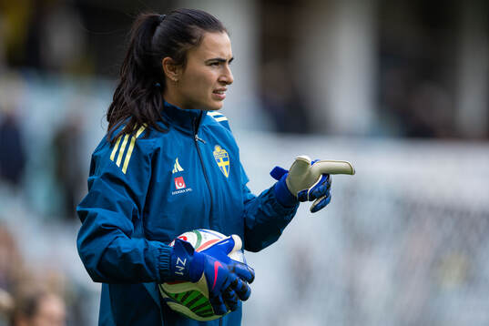 Goalkeeper Zecira Musovic of Sweden