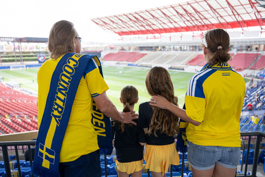 of the Swedish national football team at a training session