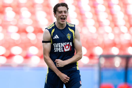 Elliot Stroud of the Swedish national football team at a