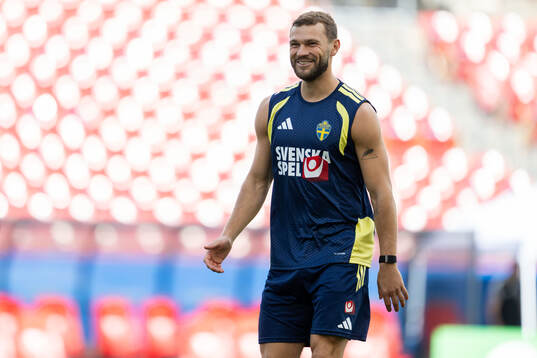 Jesper Karlström of the Swedish national football team at