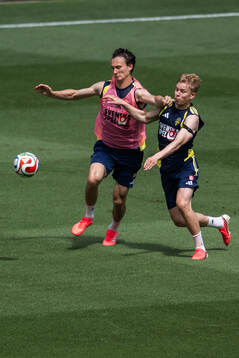 Hjalmar Ekdal and Daniel Svensson of the Swedish national