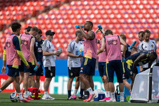 Isak Hien of the Swedish national football team at a