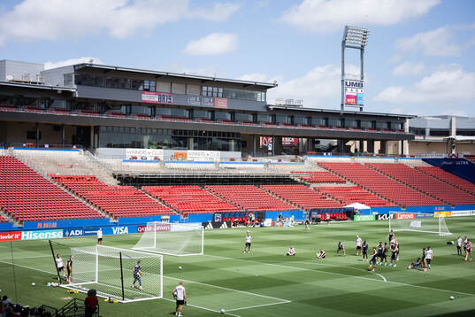 General view of the Swedish national football team at a