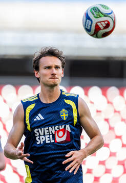 Hjalmar Ekdal of the Swedish national football team at a