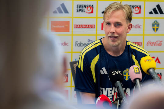 Herman Johansson of the Swedish men's national football team