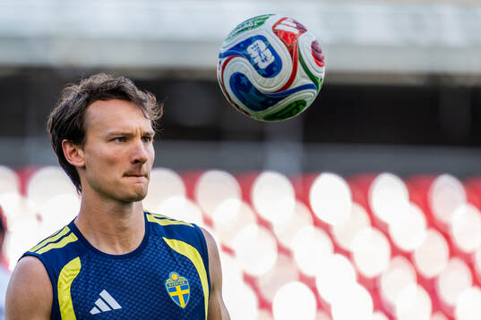 Hjalmar Ekdal of the Swedish national football team at a