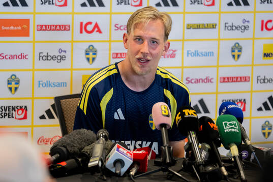 Herman Johansson of the Swedish men's national football team