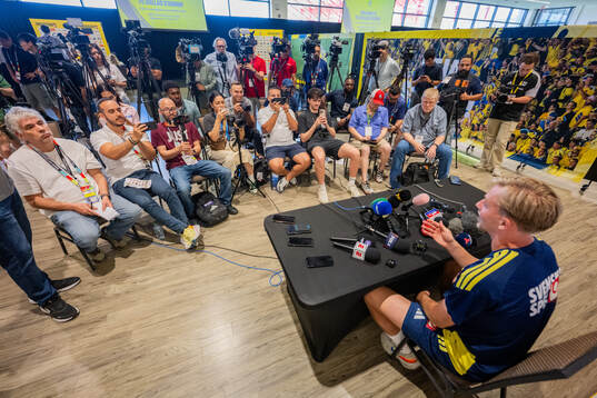 Herman Johansson of the Swedish men's national football team
