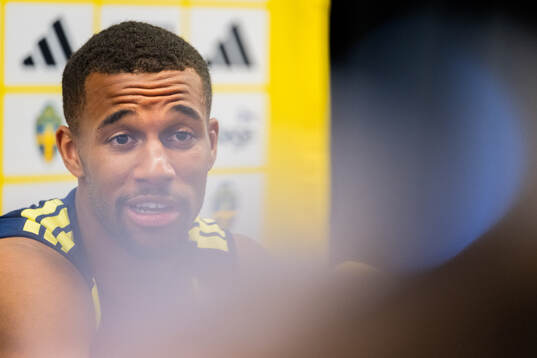 Isak Hien of the Swedish men's national football team
