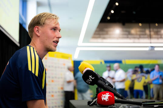 Herman Johansson of the Swedish men's national football team