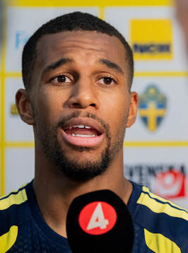 Isak Hien of the Swedish men's national football team