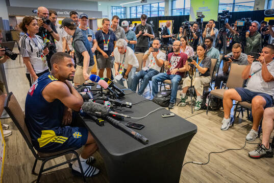 Isak Hien of the Swedish men's national football team