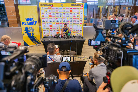 Isak Hien of the Swedish men's national football team