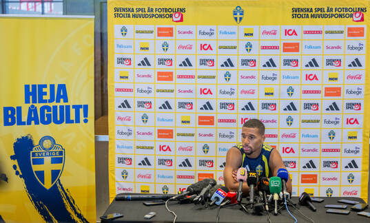 Isak Hien of the Swedish men's national football team