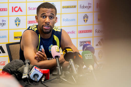 Isak Hien of the Swedish men's national football team