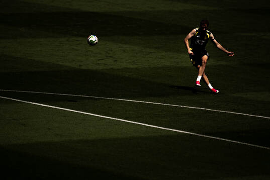 Benjamin Nygren of the Swedish national football team at a