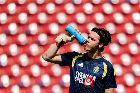 Goalkeeper Jacob Widell Zetterström of the Swedish