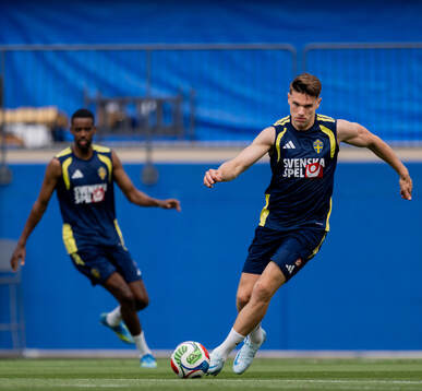 Viktor Gyökeres of the Swedish national football team at a