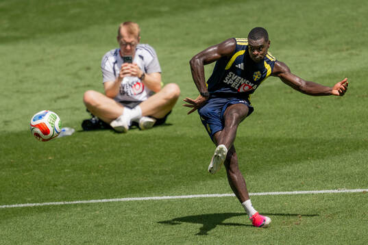 Ken Sema of the Swedish national football team at a