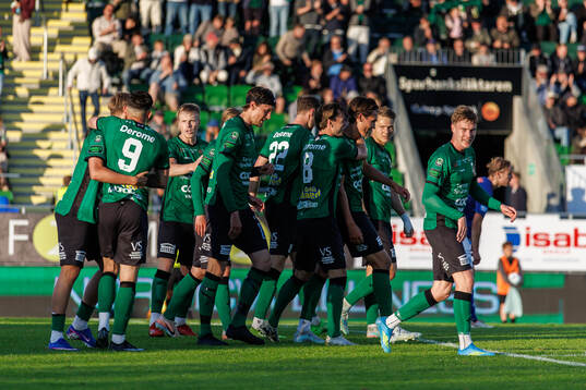 Varbergs spelare jublar