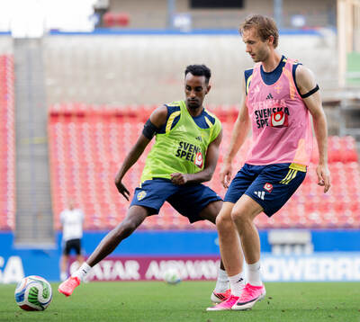 Taha Ali and Benjamin Nygren of the Swedish national