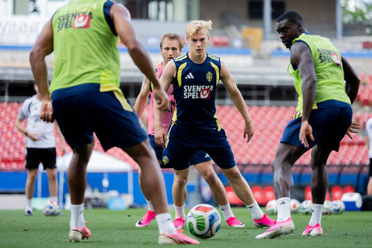 Lucas Bergvall and Ken Sema of the Swedish national