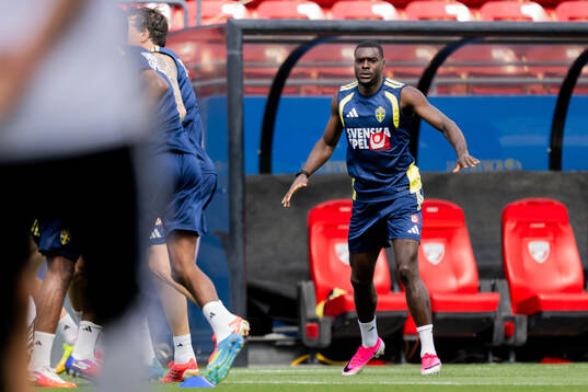 Ken Sema of the Swedish national football team at a