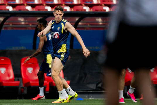 Viktor Gyökeres of the Swedish national football team at a