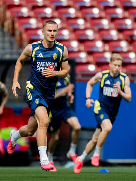 Gustaf Lagerbielke of the Swedish national football team at