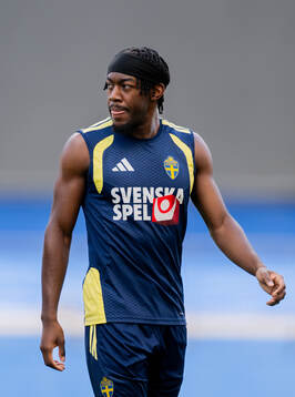 Anthony Elanga of the Swedish national football team at a