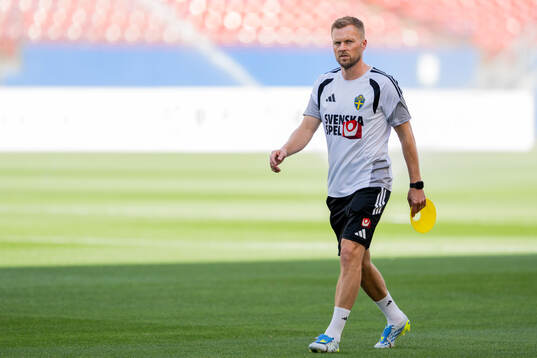 Assistant coach Sebastian Larsson of the Swedish national