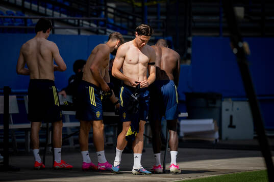 Mattias Svanberg of the Swedish national football team at a