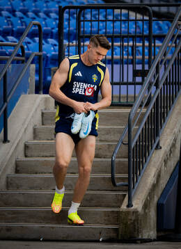 Viktor Gyökeres of the Swedish national football team at a