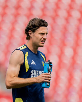 Mattias Svanberg of the Swedish national football team at a