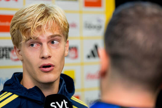 Lucas Bergvall of the Swedish men's national football team