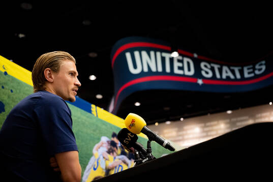 Carl Starfelt of the Swedish men's national football team