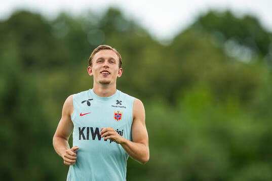 Marcus Holmgren Pedersen of the Norwegian national football