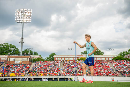 Martin Ødegaard of the Norwegian national football team at