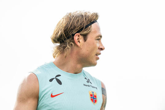 Patrick Berg of the Norwegian national football team at an