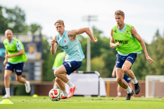 Kristoffer Ajer of the Norwegian national football team at