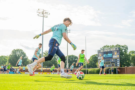 Goalkeeper Sander Tangvik of the Norwegian national