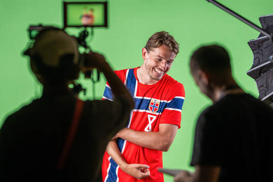 Sander Berge of the Norwegian national football team at a