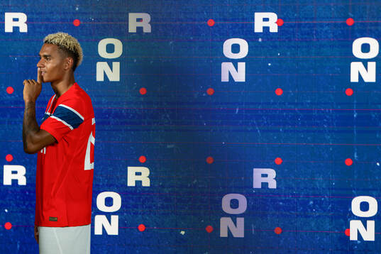 Antonio Nusa of the Norwegian national football team at a