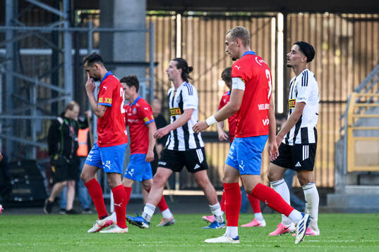 Helsingborgs Loret Sadiku och Jakob Voelkerling Persson