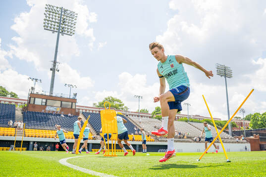 Martin Ødegaard of the Norwegian national football team at