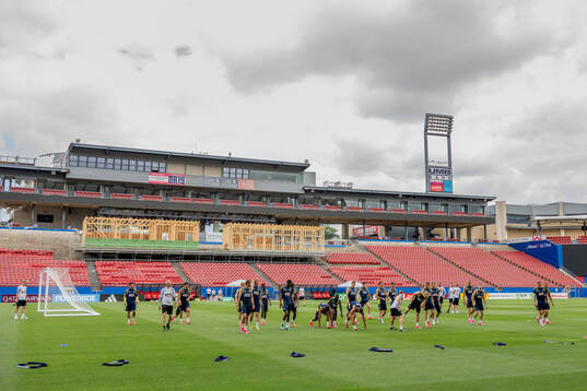 Players of the Swedish national football team at a training