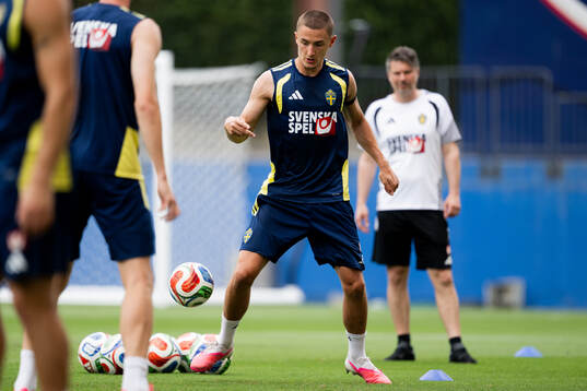 Gustaf Lagerbielke of the Swedish national football team at
